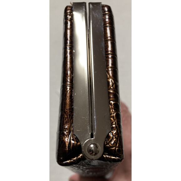 Vintage Womens Mad by Design Clutch Purse Snail Chain Rhinestone Knob Brown NOS - Picture 14 of 15